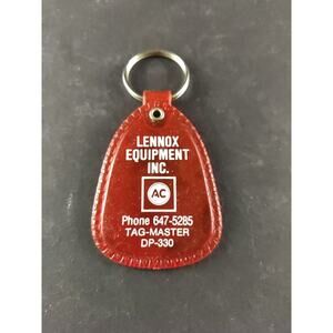 Lennox Equipment Inc. A C Red Plastic Keychain